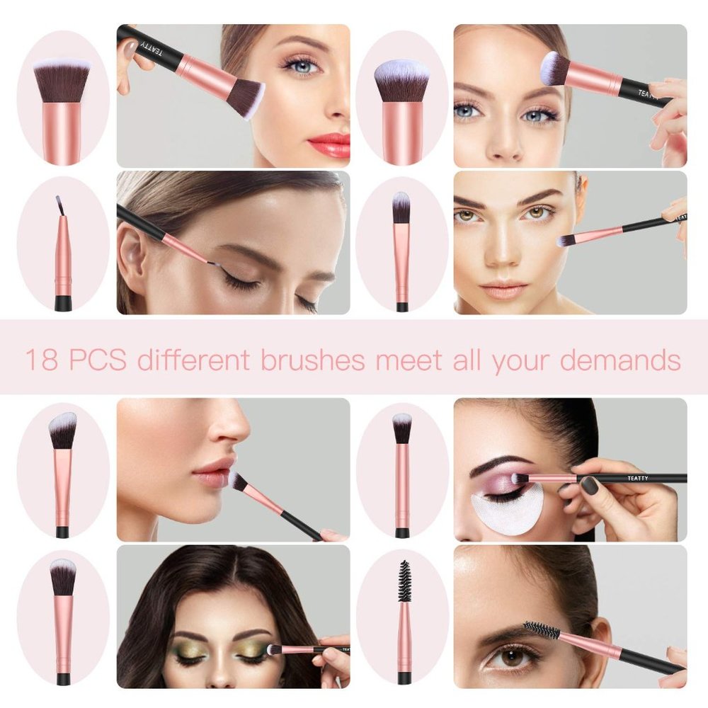 Makeup Brushes Set 19 pcs Silicone Face Mask brush - Picture 2 of 9